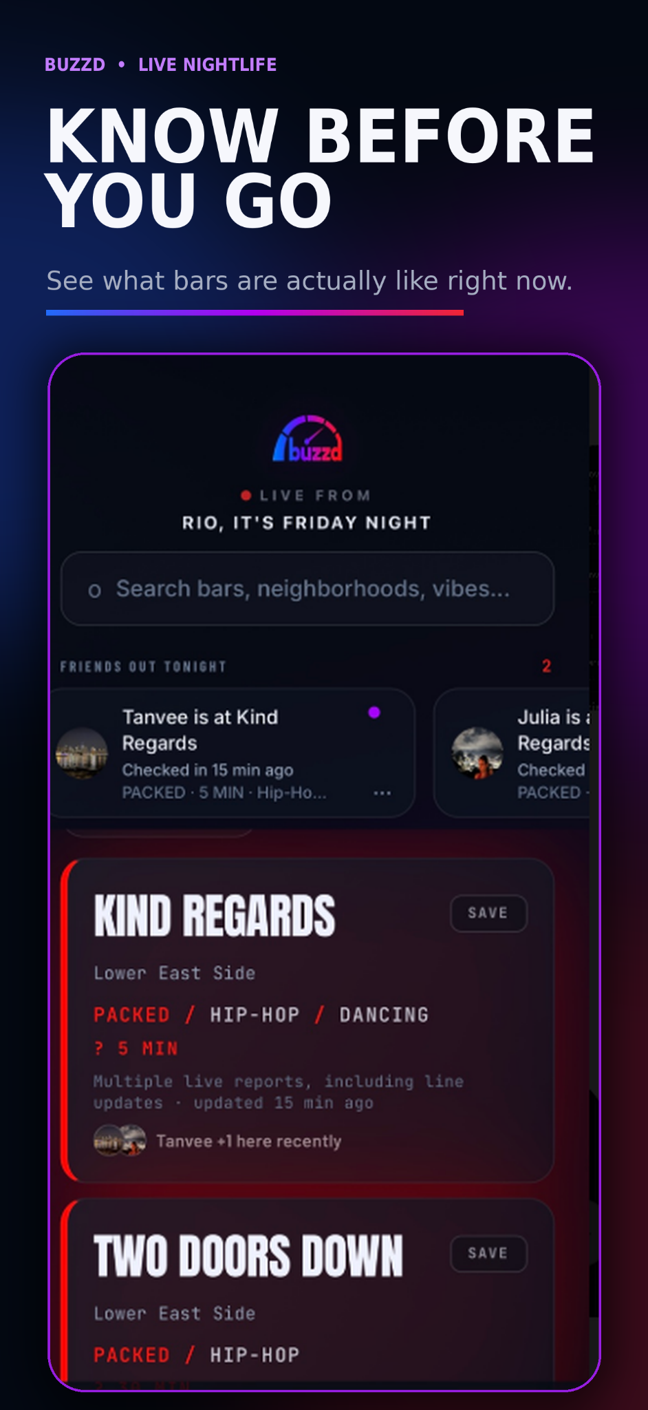 Buzzd live nightlife